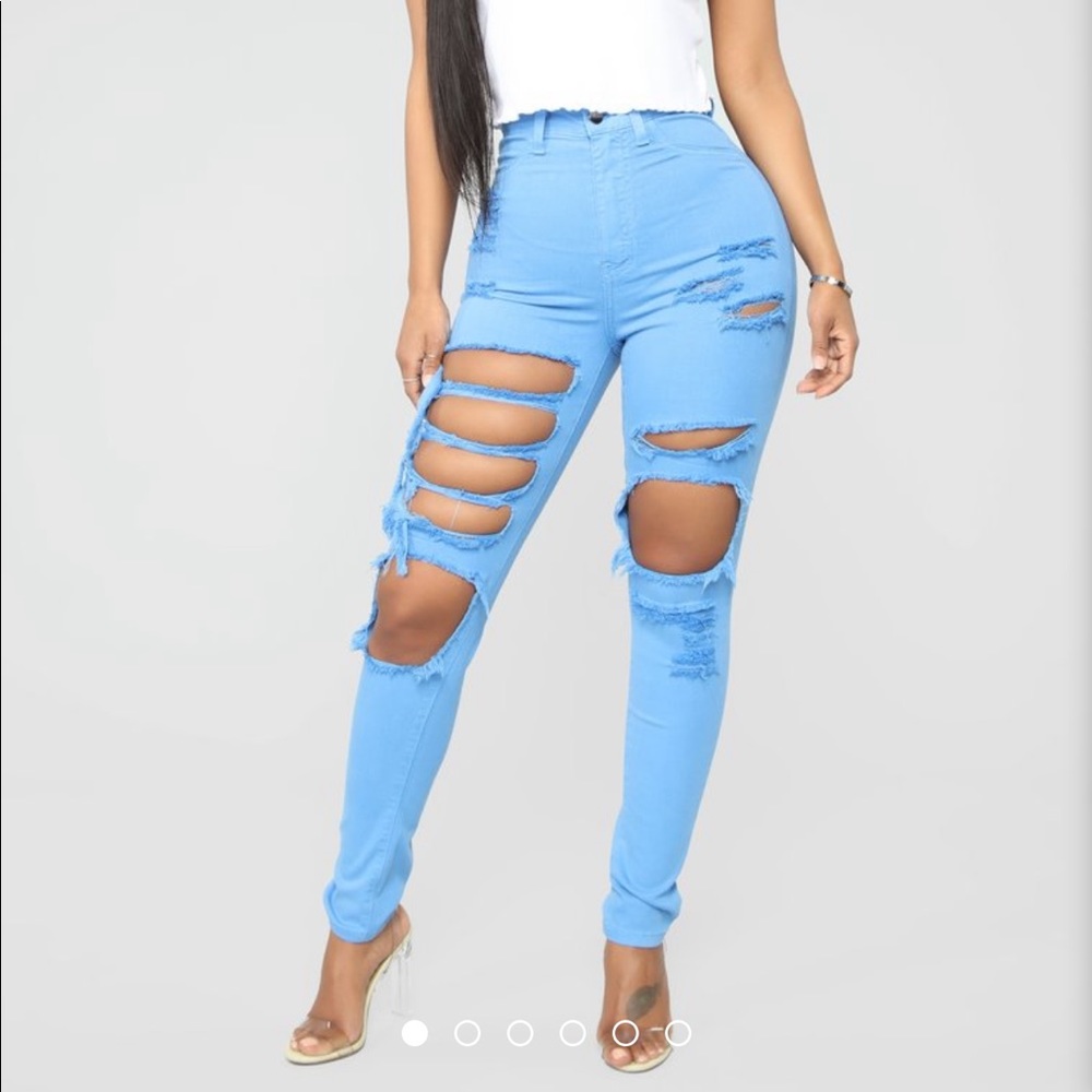 Blue Distressed Jeans